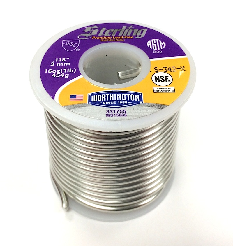 Worthington 331755 16 oz. Premium Lead-Free Solid Wire Solder