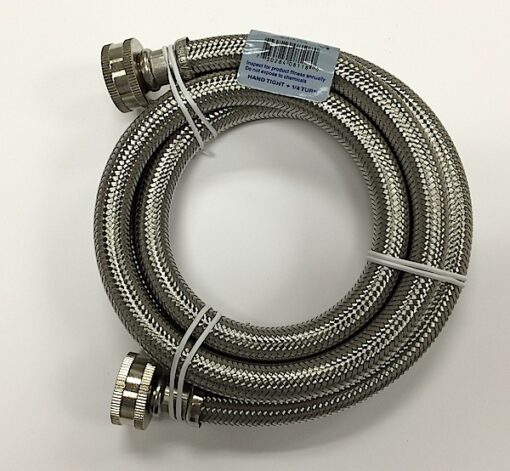 Braided Stainless Steel 4’ Washing Machine Hose Cat. No. 726H004