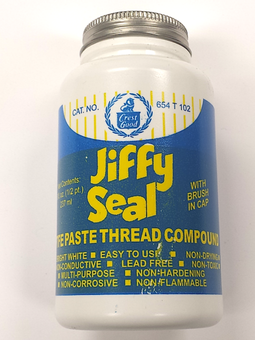 Crestline ‘Big Ben’ Jiffy Seal PTFE Paste Thread Compound 8 oz. Brush in Cap Cat No. 654T102