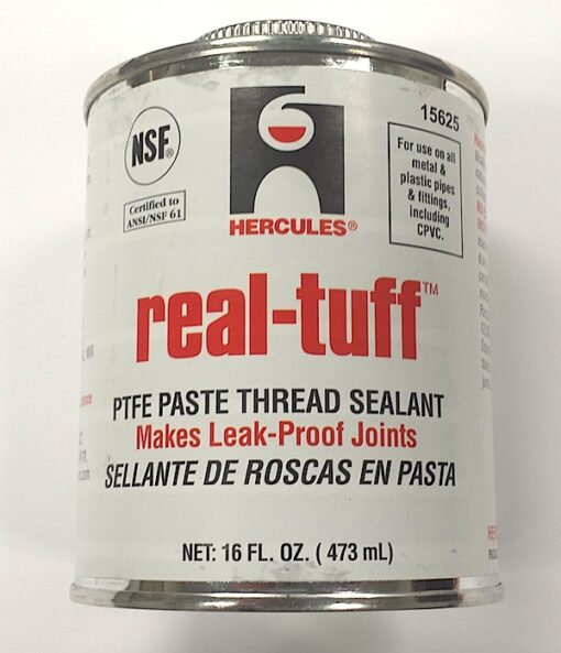 Hercules Brand REAL TUFF PTFE Paste Thread Sealant 16 oz. #15625/Cat. No. 656H011