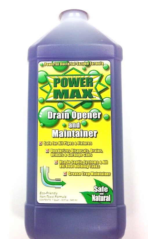 Power Max Safe and natural Drain Opener and Maintainer 1 Quart/Case Qty. 12