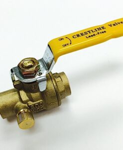 Crestline ½” C X C Full Port Lead Free Ball Valve with Drain