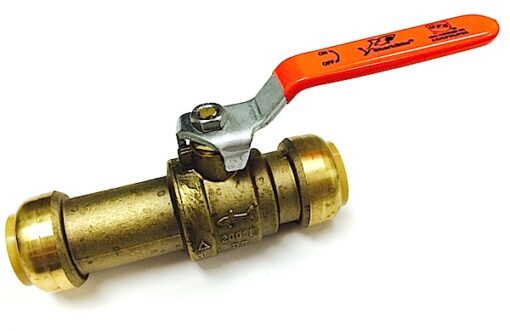 Cash Acme Sharkbite #24737LF 1” Push-Fit Slip Ball Valve