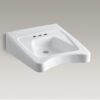 Kohler Morningside K-12636-0 Wheelchair Sink 4" Centers Cat. No. 9KO6335