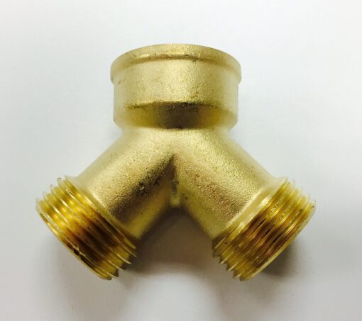 Brass 2 Way Garden Hose Splitter Cat. No. 765B020